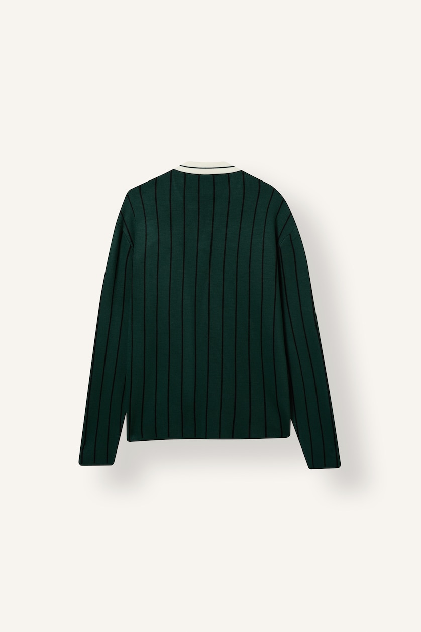Men Dark Green Relax Fit Knitwear Pullover