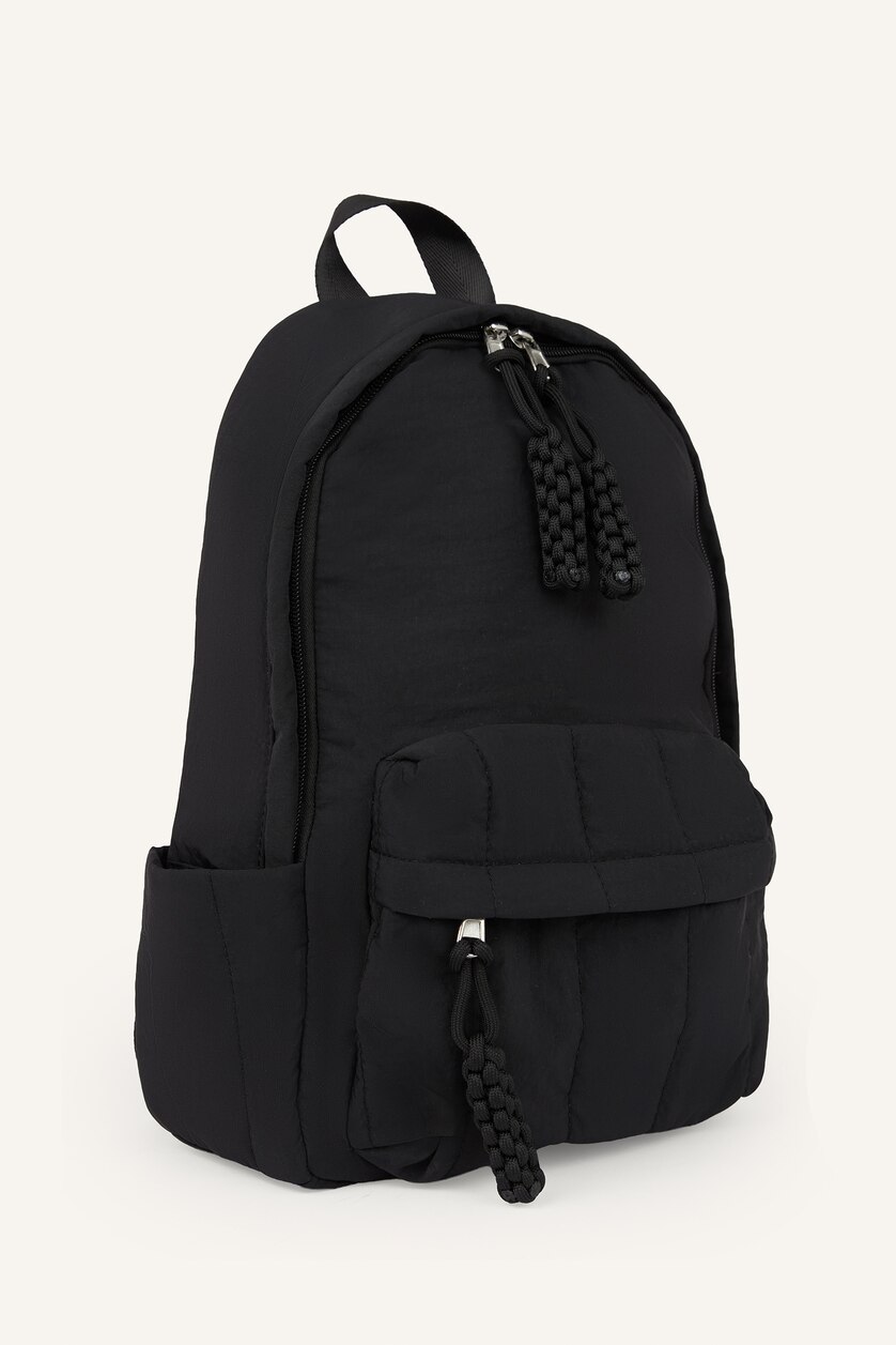 Woman Black Backpack