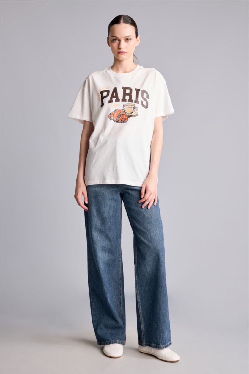 Women Dark Blue High Waist Straight Fit Trousers