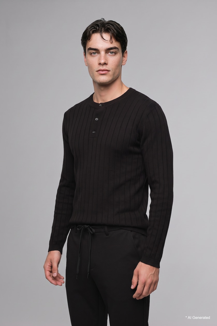 Man Black Pullover