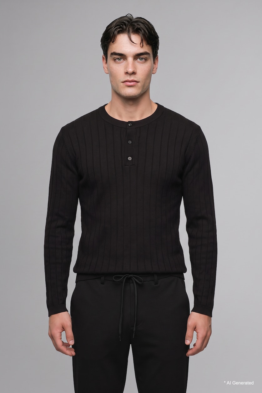 Man Black Pullover