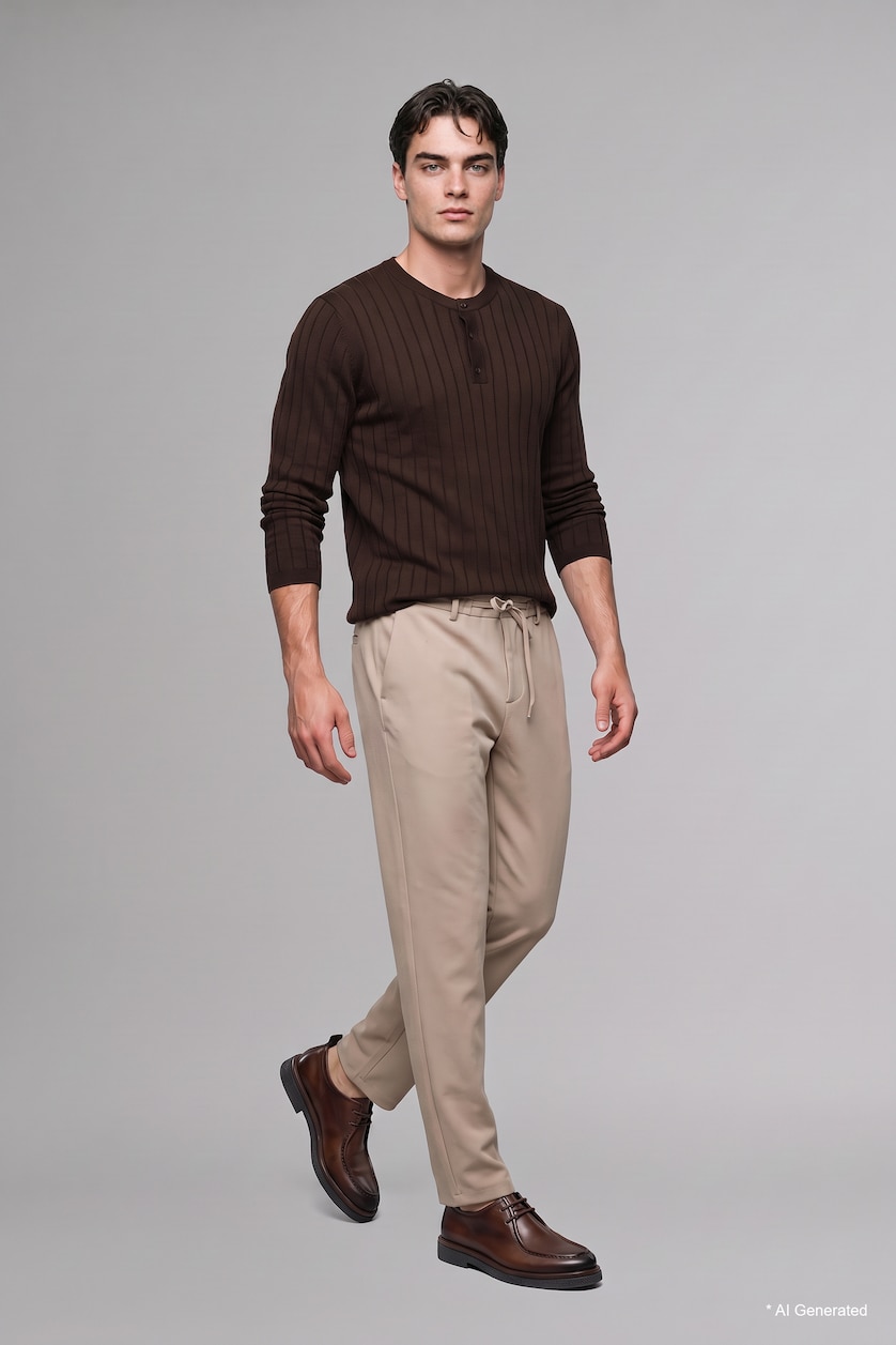 Man Brown Pullover