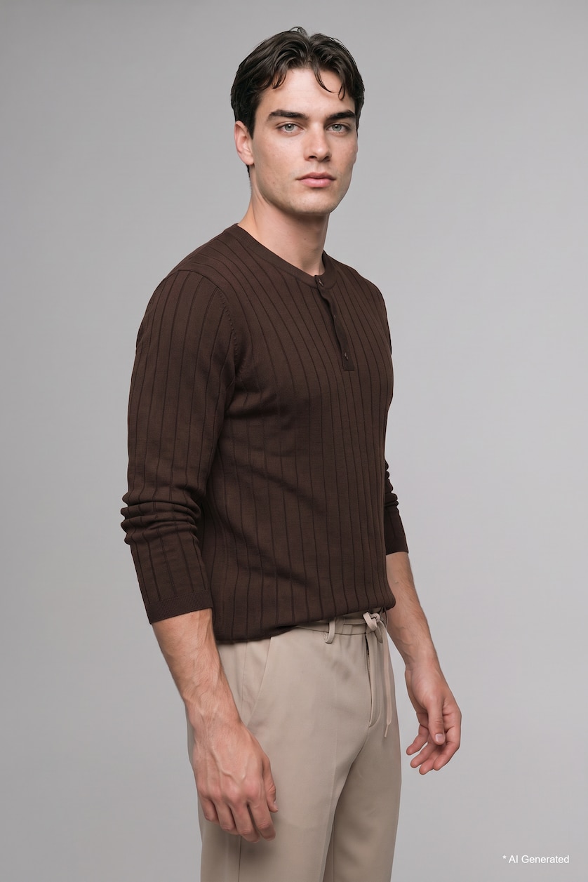 Man Brown Pullover