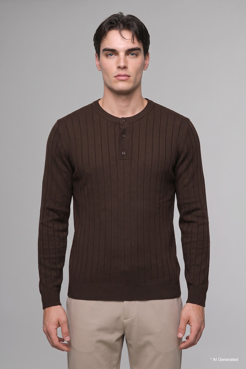 Man Brown Pullover