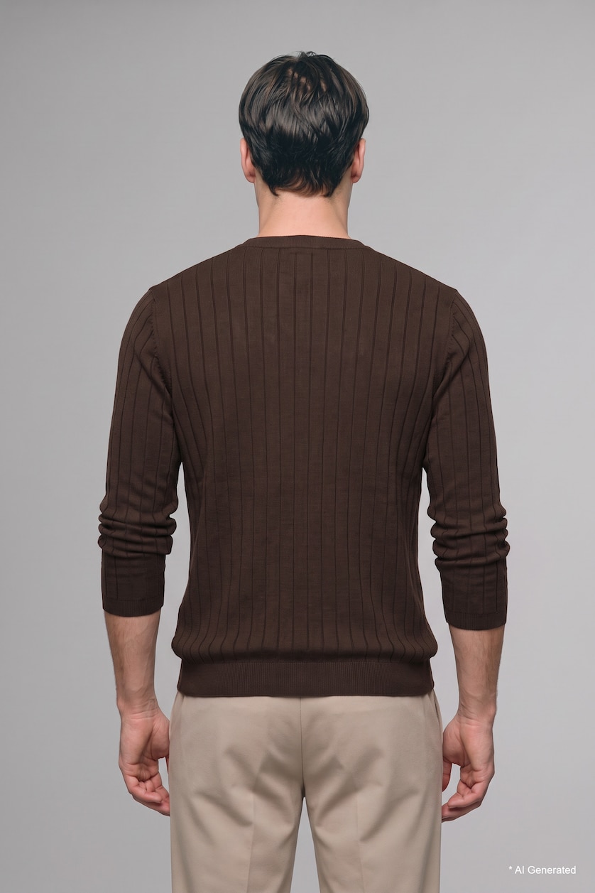 Man Brown Pullover
