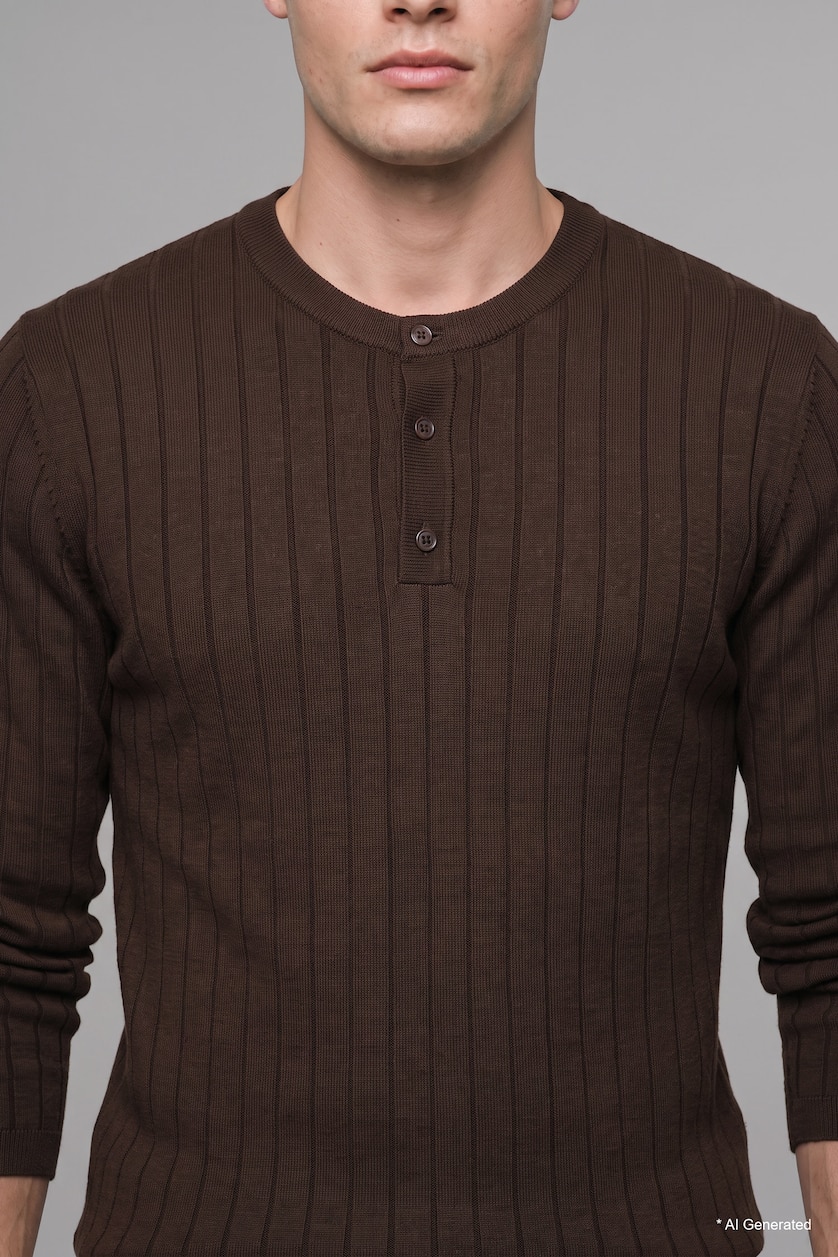 Man Brown Pullover