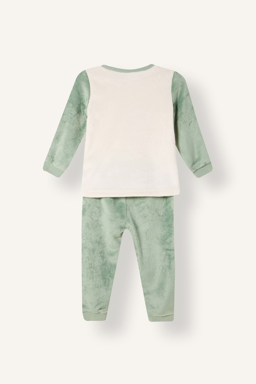Baby Boys Light Khaki 2 piece Regular Fit Knitted Pyjamas