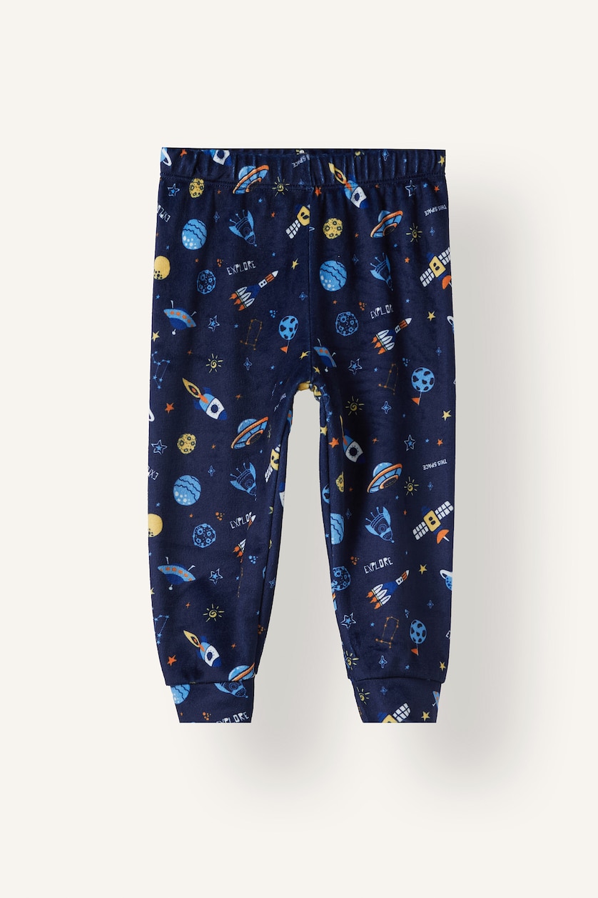 Baby Boys NAVY 2 piece Regular Fit Knitted Pyjamas