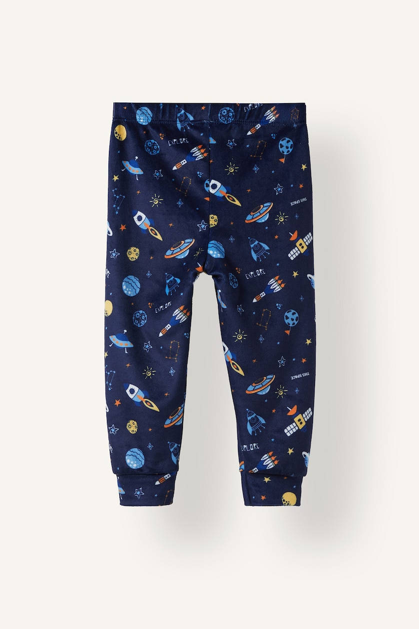 Baby Boys NAVY 2 piece Regular Fit Knitted Pyjamas