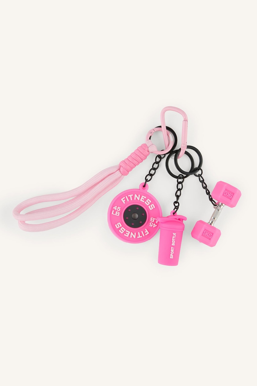 Kadın Pembe Figürlü Kadın Charm Anahtarlık