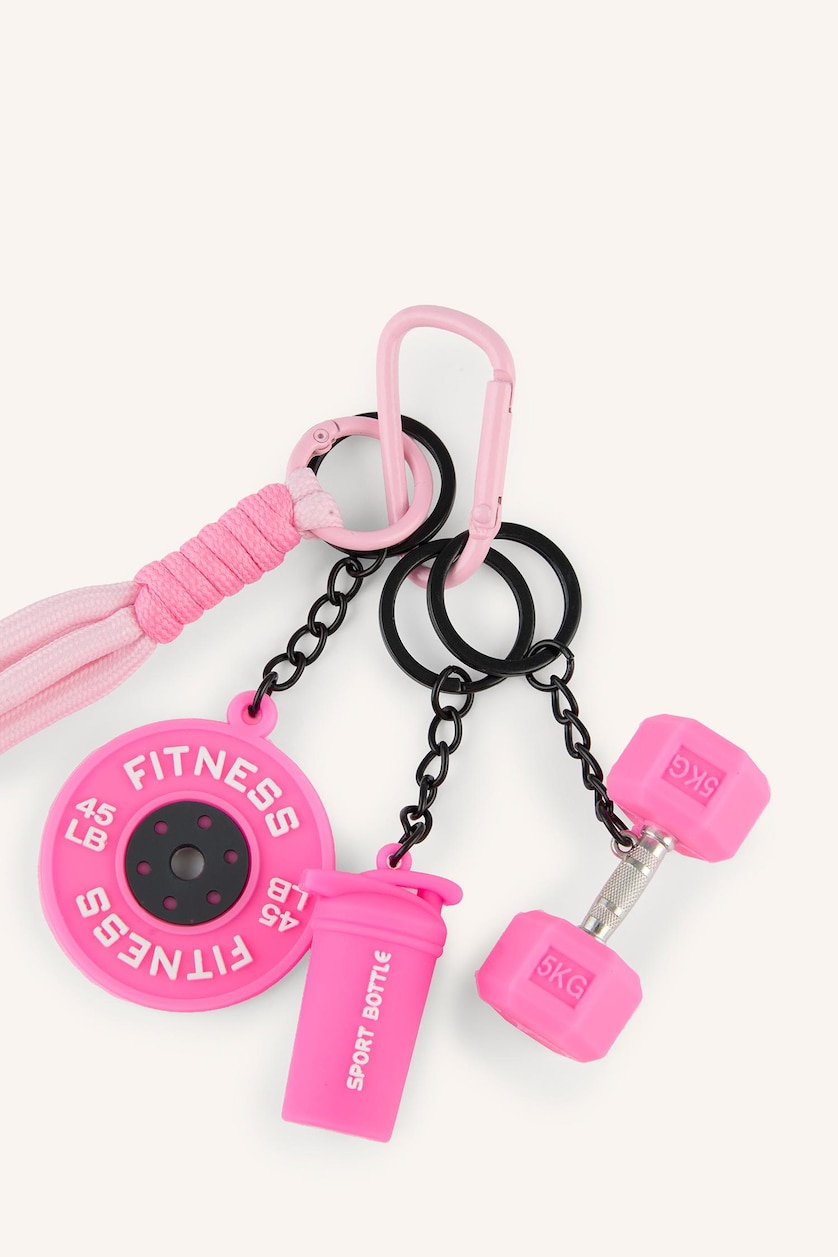 Kadın Pembe Figürlü Kadın Charm Anahtarlık