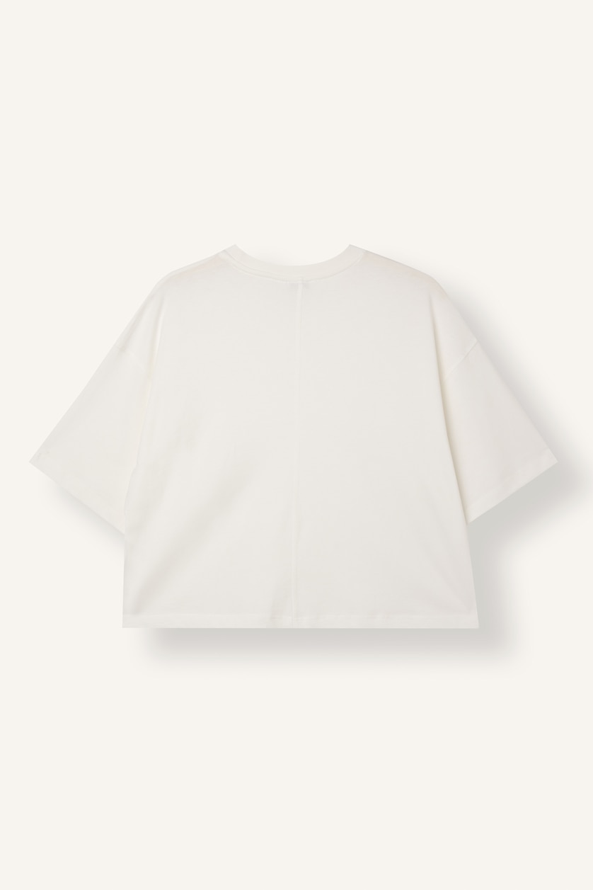 WOMAN White Loose Fit Short Sleeve T-Shirt