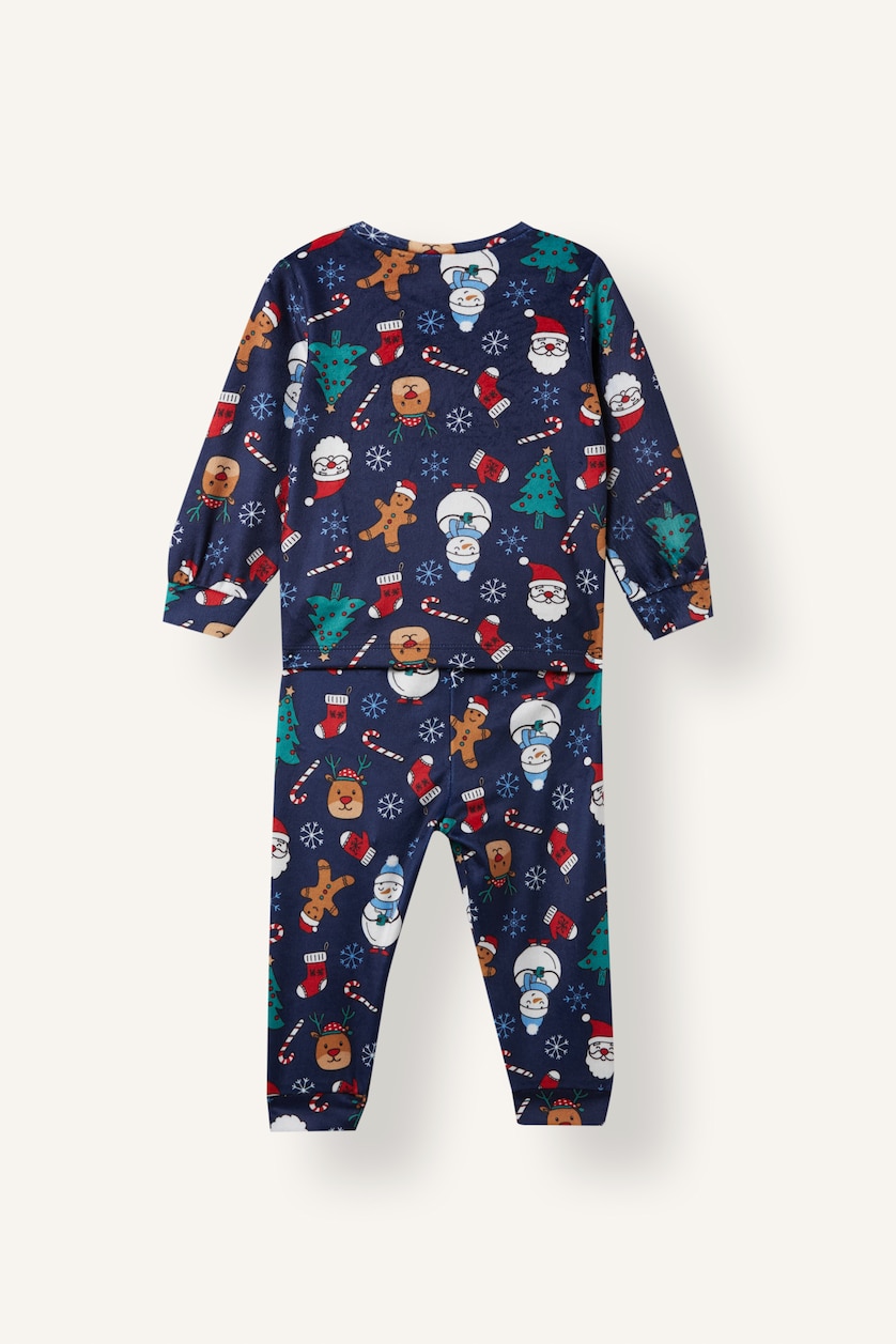Baby Boys NAVY 2 piece Regular Fit Knitted Pyjamas