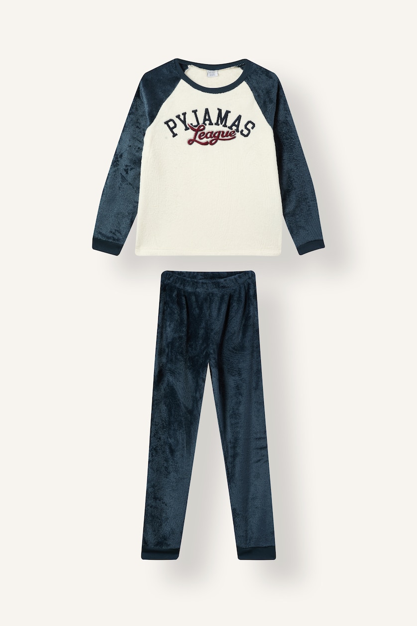 Young Boys - Teen Boys NAVY 2 piece Regular Fit Knitted Pyjamas