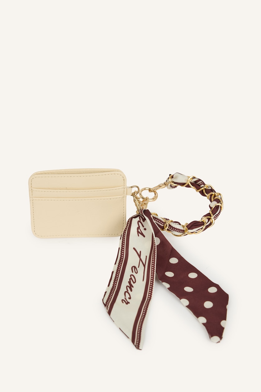 Women Beige Woman Business Card Wallet