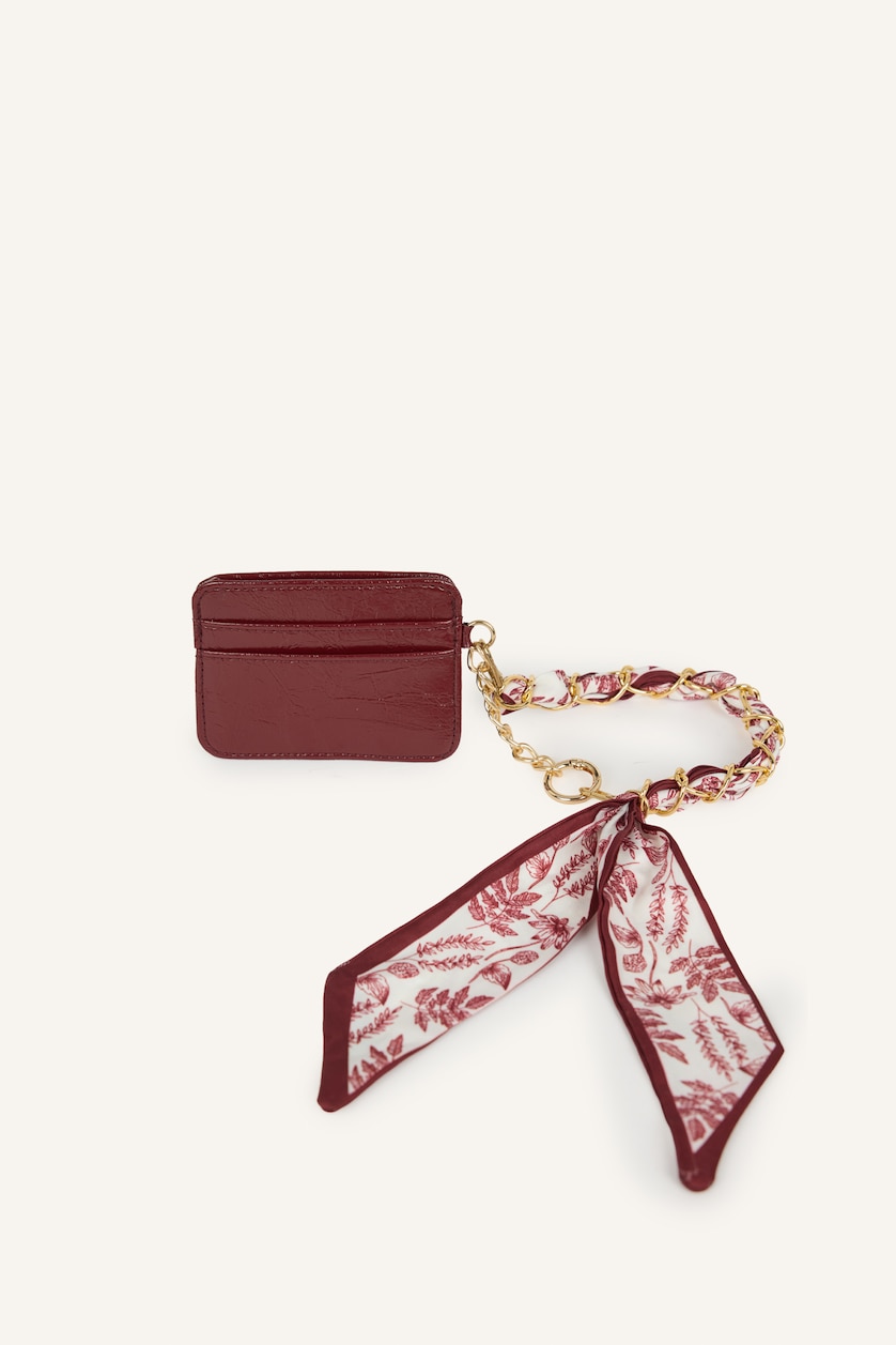Women Bordeaux Woman Business Card Wallet