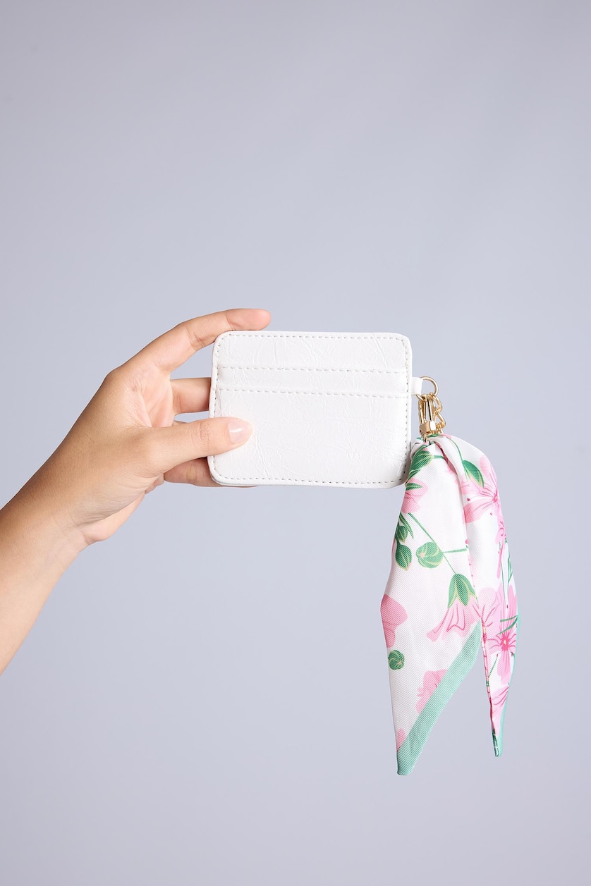 Women White Woman Business Card Wallet