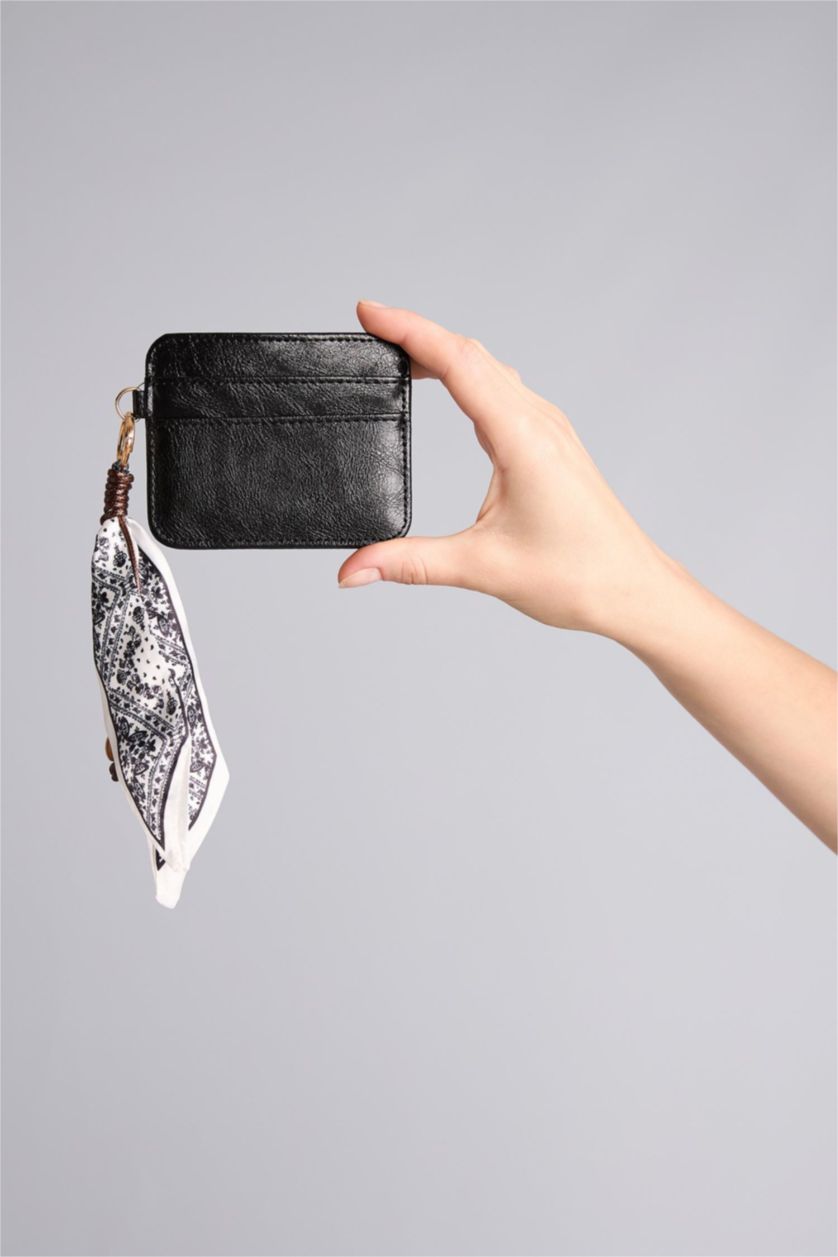 Women Black Woman Business Card Wallet
