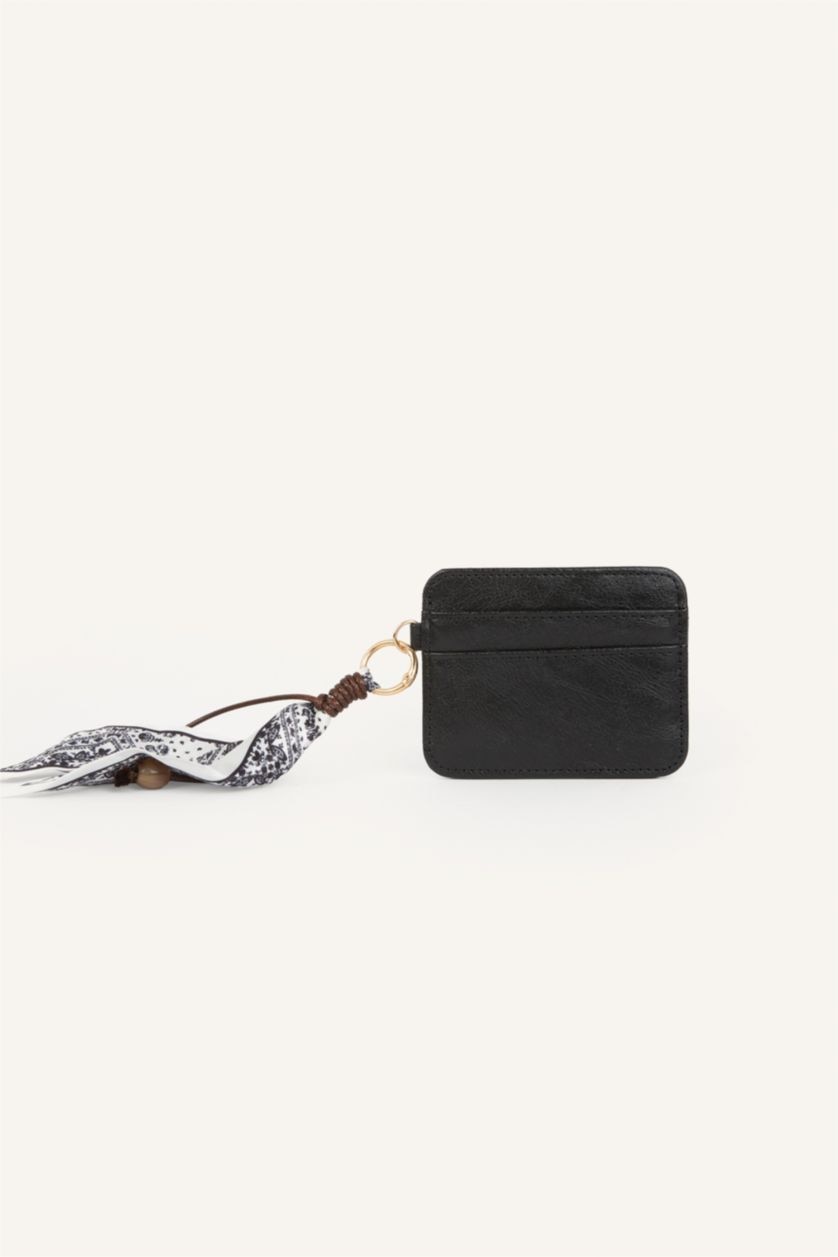 Women Black Woman Business Card Wallet
