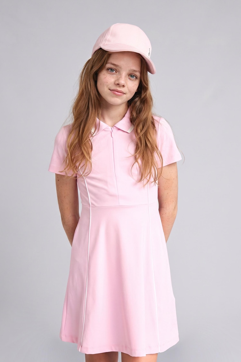 Young Girls - Teen Girls Light Pink Short Sleeve Knitted Dress