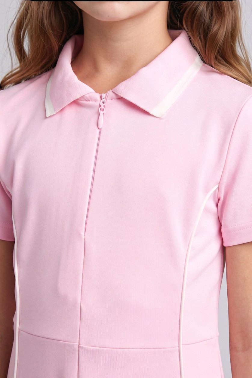 Young Girls - Teen Girls Light Pink Short Sleeve Knitted Dress