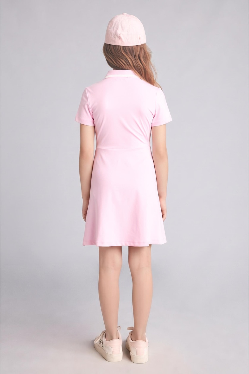 Young Girls - Teen Girls Light Pink Short Sleeve Knitted Dress
