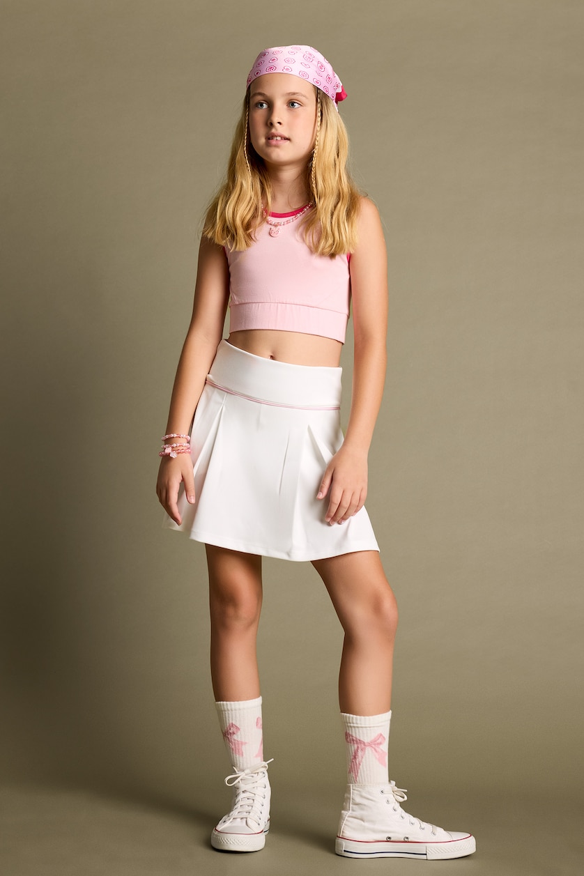 Young Girls - Teen Girls White Girl Knitted Skirt