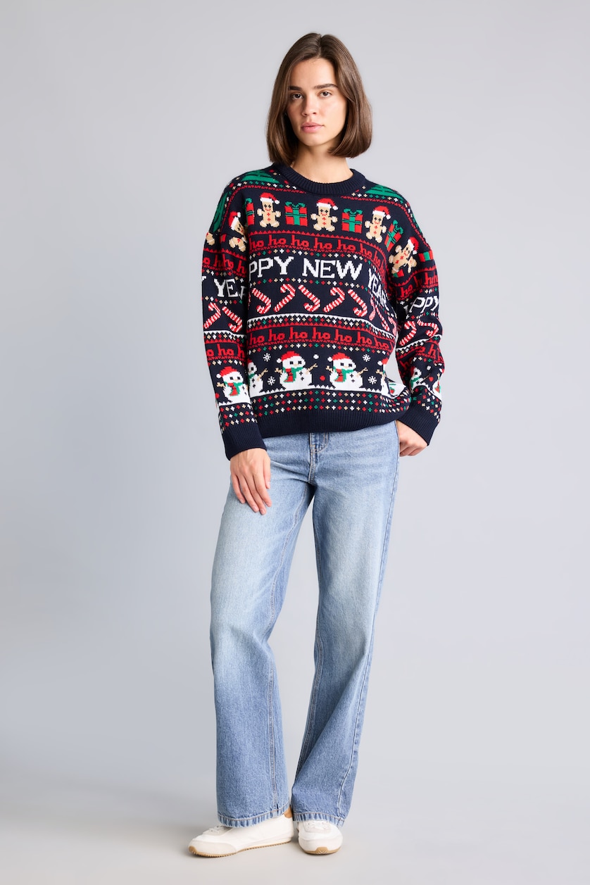Women NAVY Regular Fit Knitwear Pullover