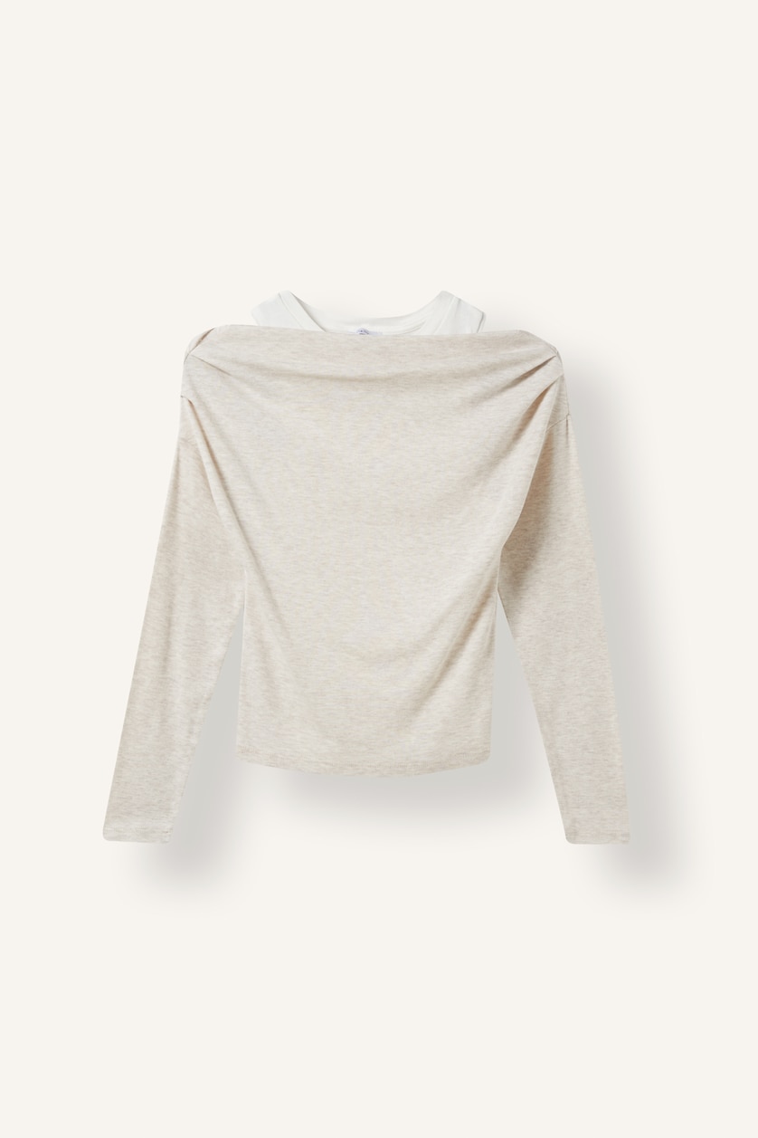 Women Sand Slim Fit Ribana Long Sleeve T-Shirt