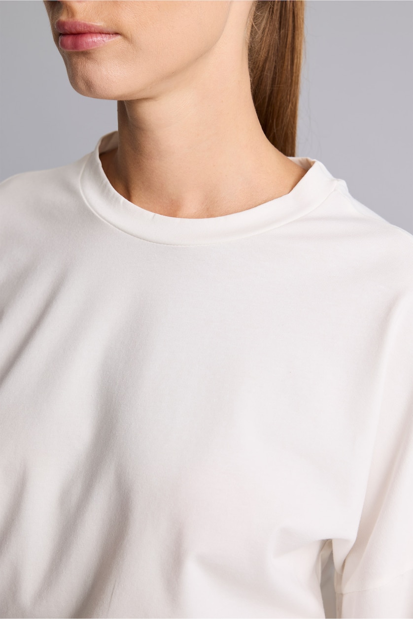 Women Ecru Relax Fit Long Sleeve T-Shirt