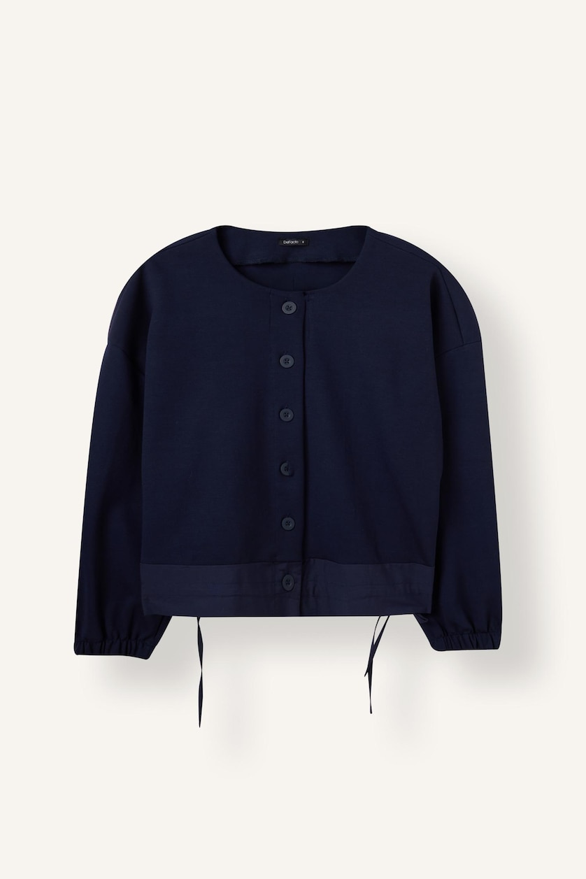 WOMAN NAVY Relax Fit Cardigan