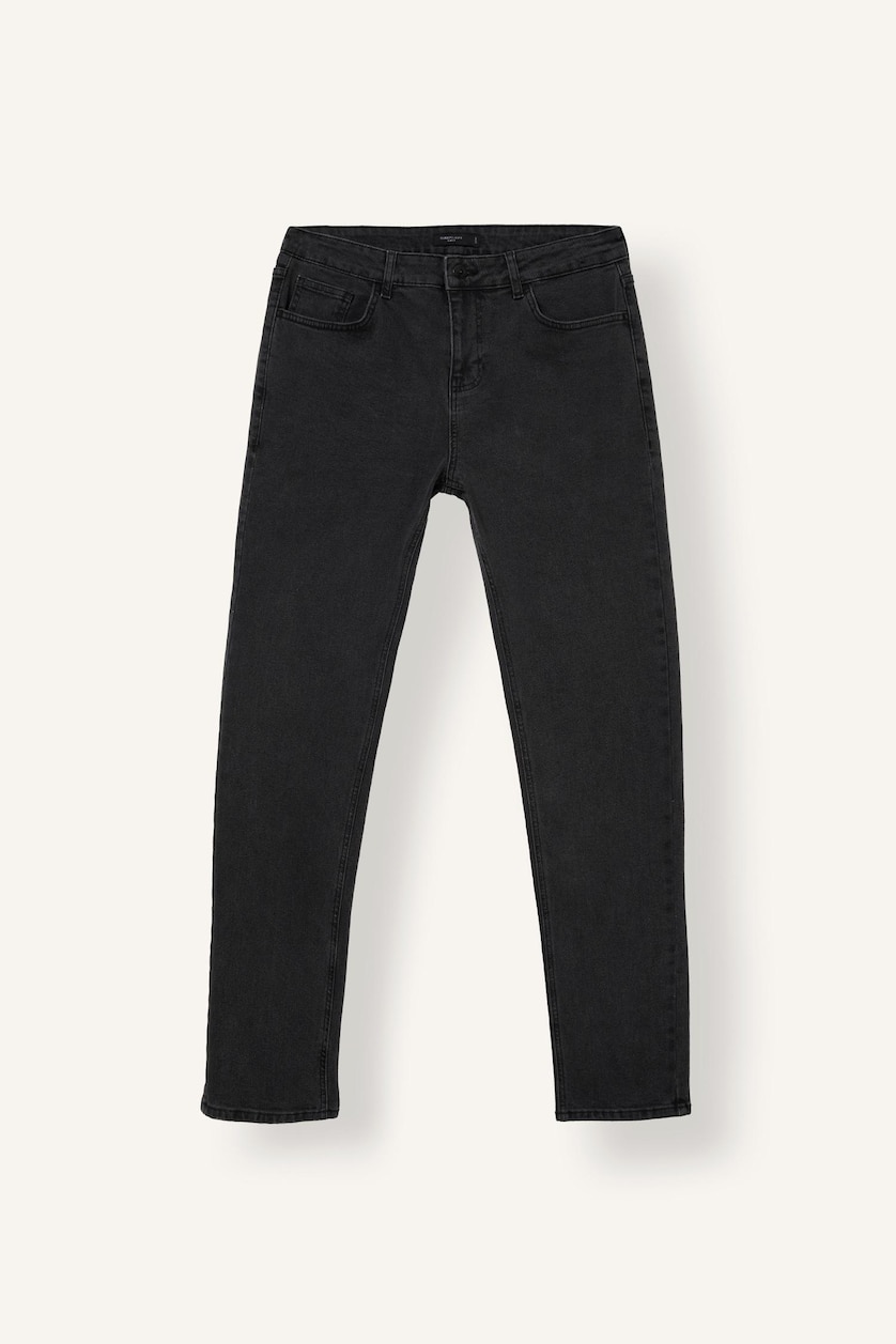 MAN Anthracite Pedro Slim Fit Regular Waist Slim Leg Jeans