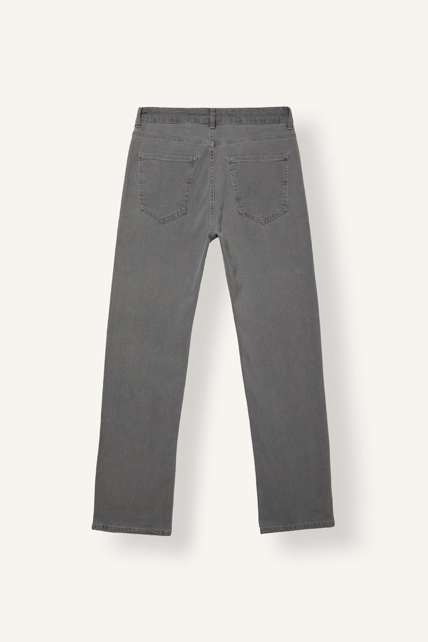 MAN Grey Sergio Regular Fit Mid Waist Straight Leg Jeans