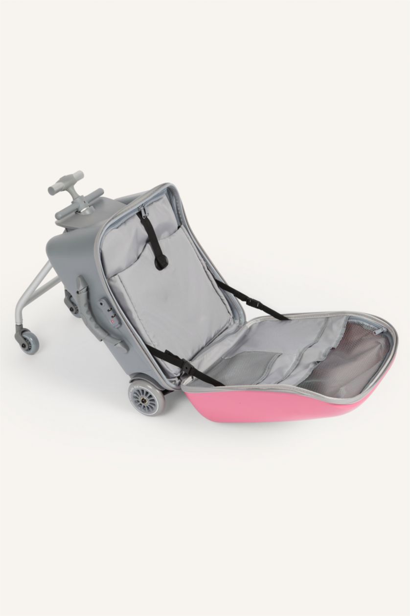 Kadın Açık Pembe Küçük Unisex Sert Kapaklı Büyük Valiz