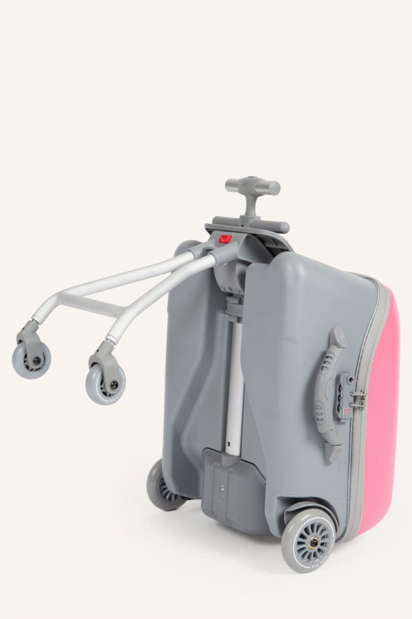 Kadın Açık Pembe Küçük Unisex Sert Kapaklı Büyük Valiz