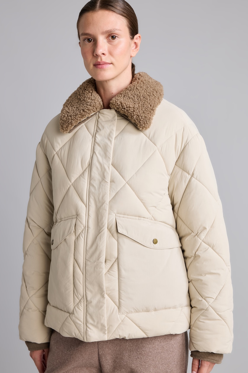 Женщины Бежевый Парка Regular Fit