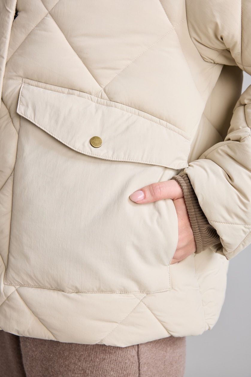 Женщины Бежевый Парка Regular Fit