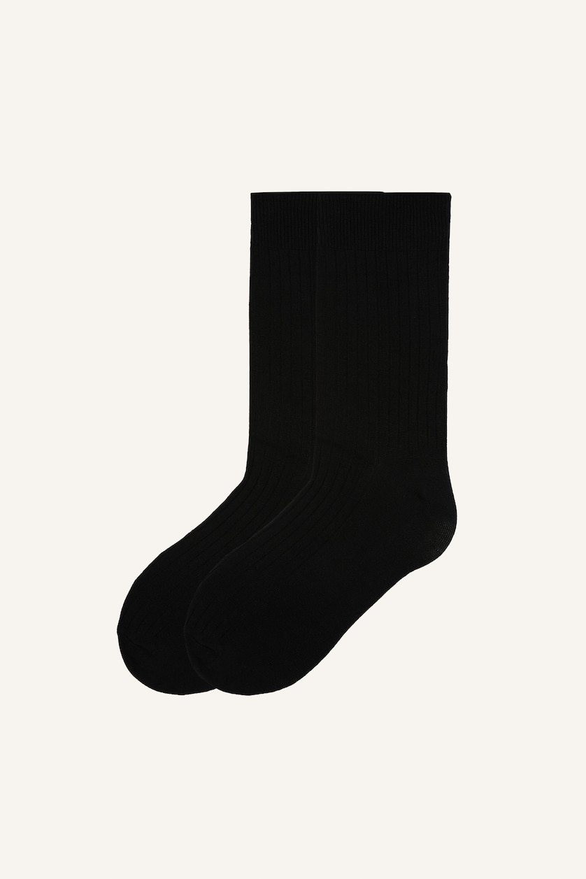 Men Black 2 piece Long sock