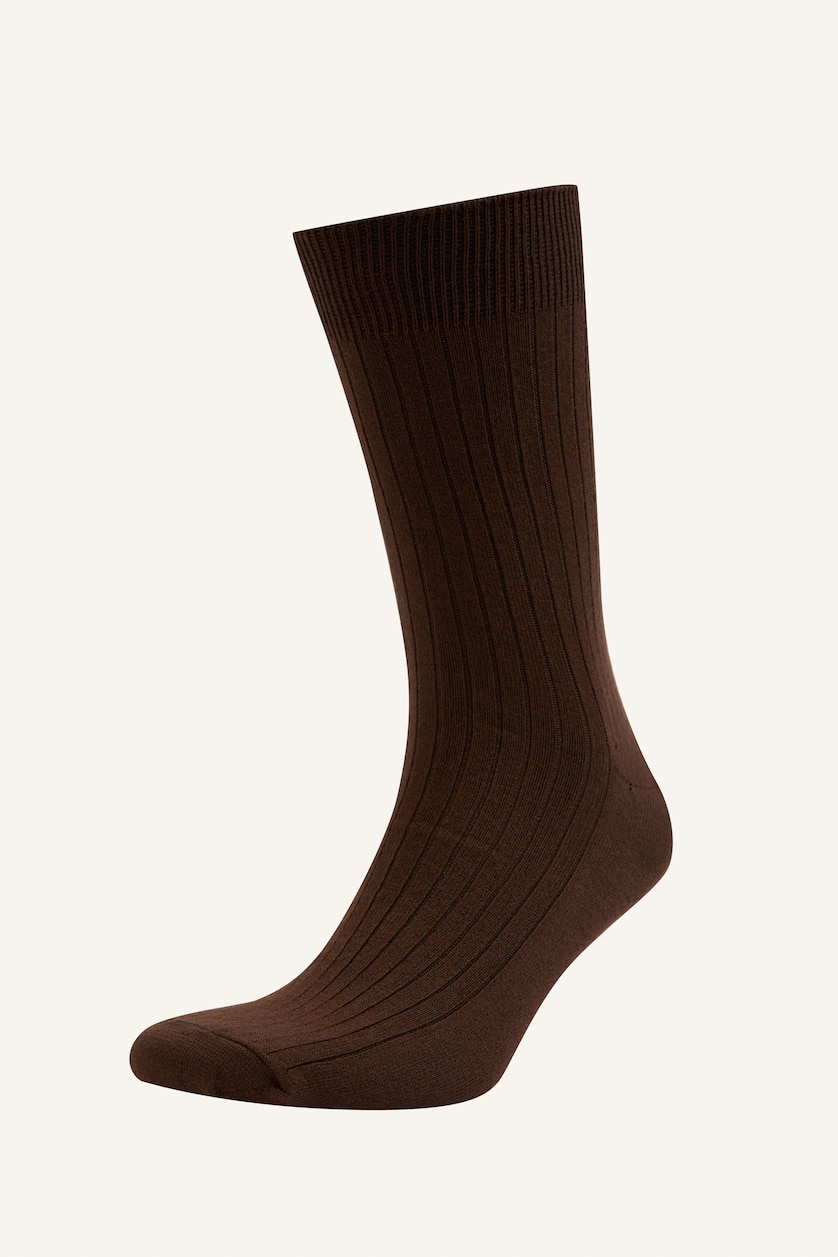 Men Brown 2 piece Long sock
