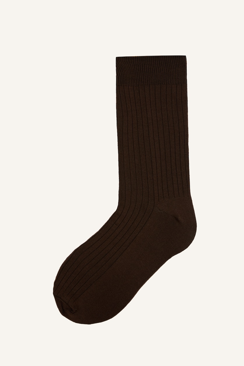 Men Brown 2 piece Long sock
