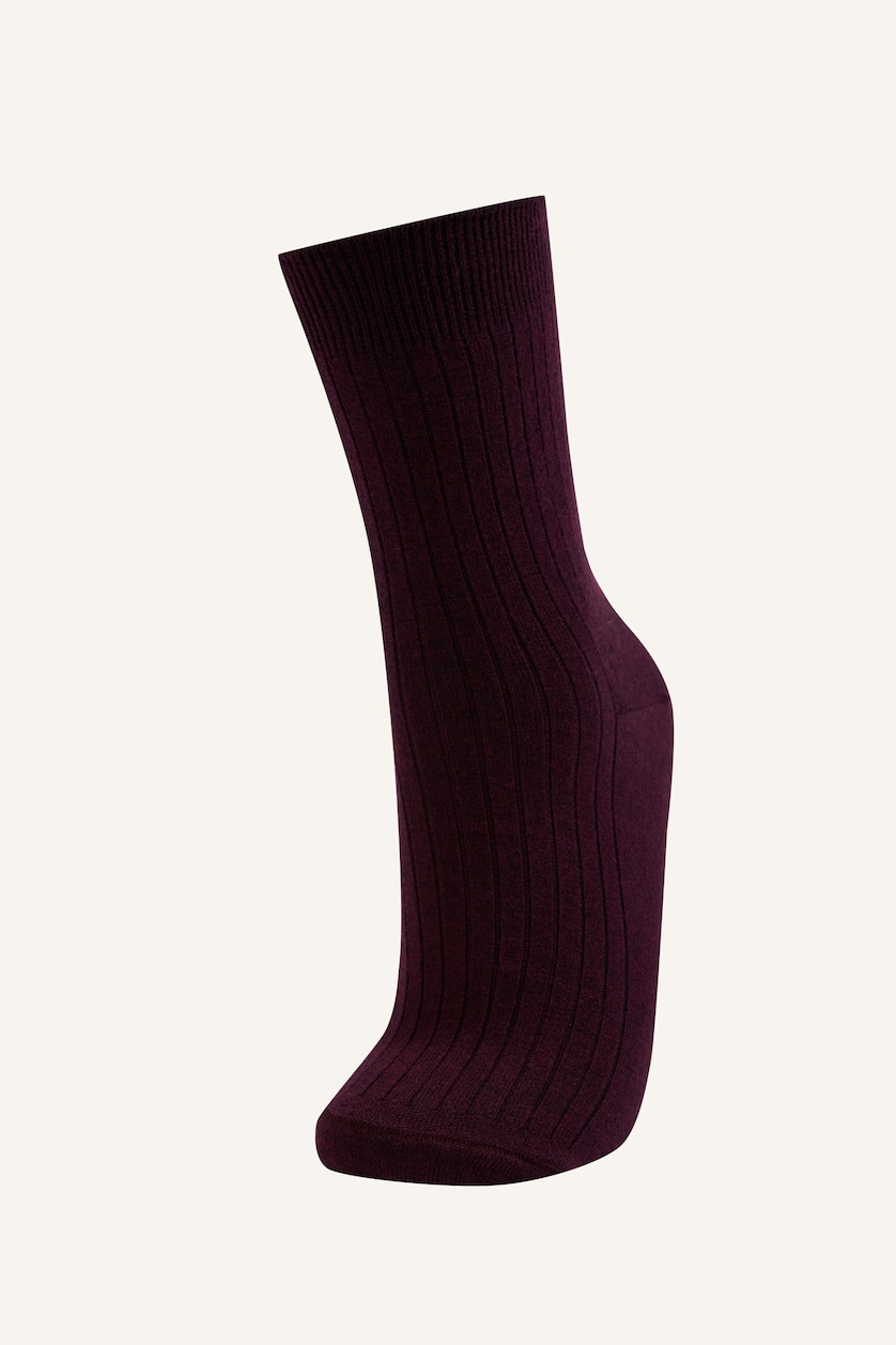 Women Bordeaux 2 piece Long sock