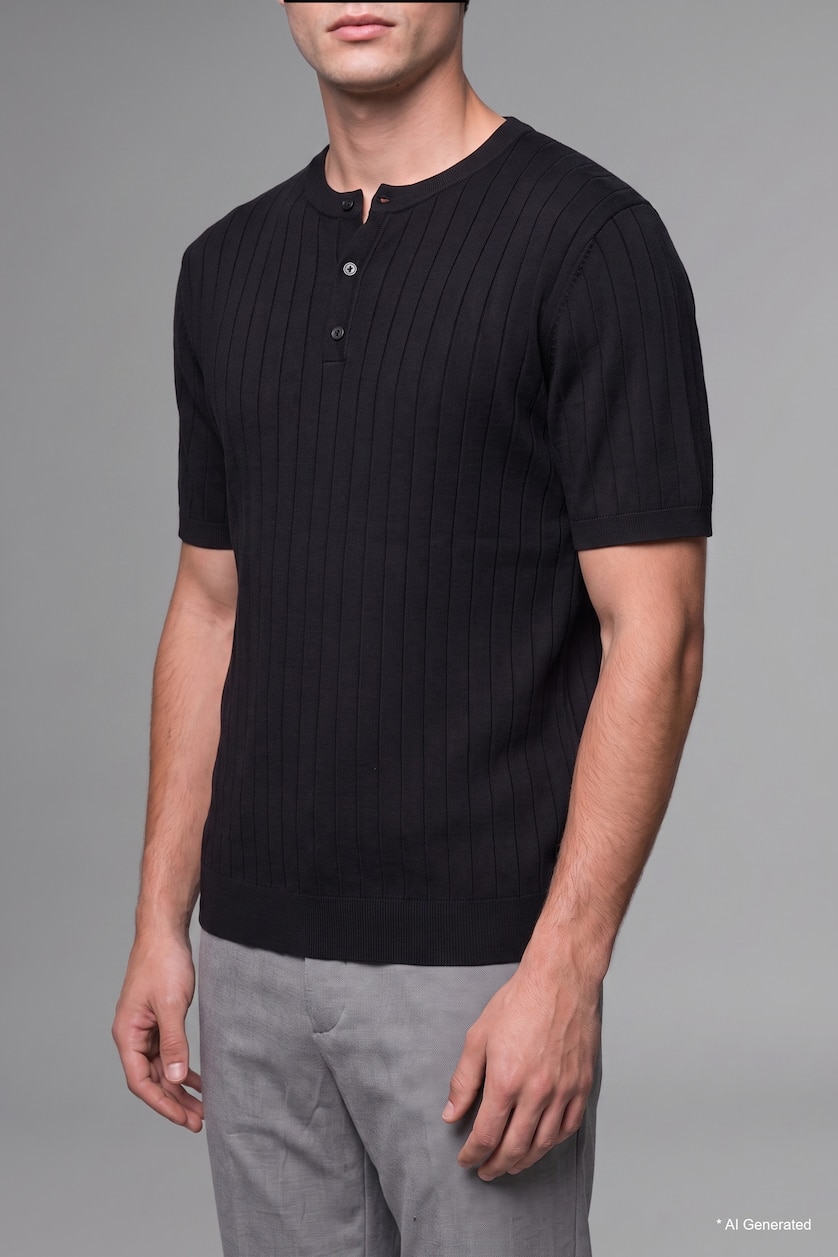 MAN Black Standard Fit Short Sleeve T-Shirt