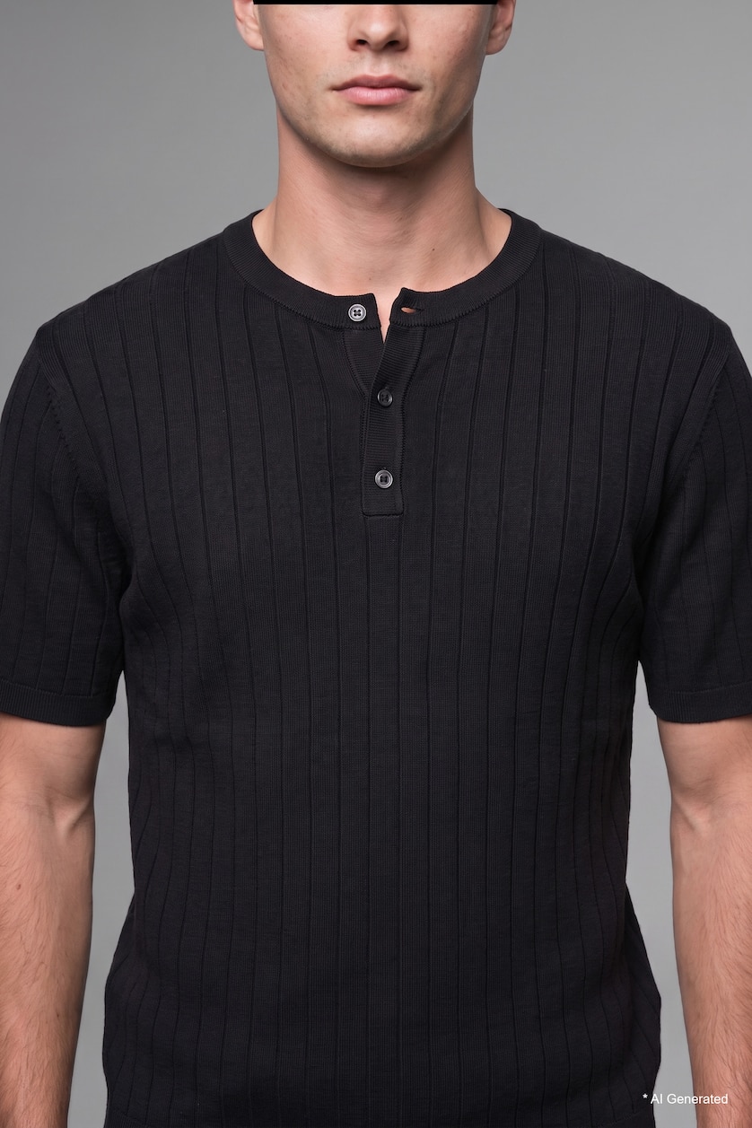 MAN Black Standard Fit Short Sleeve T-Shirt