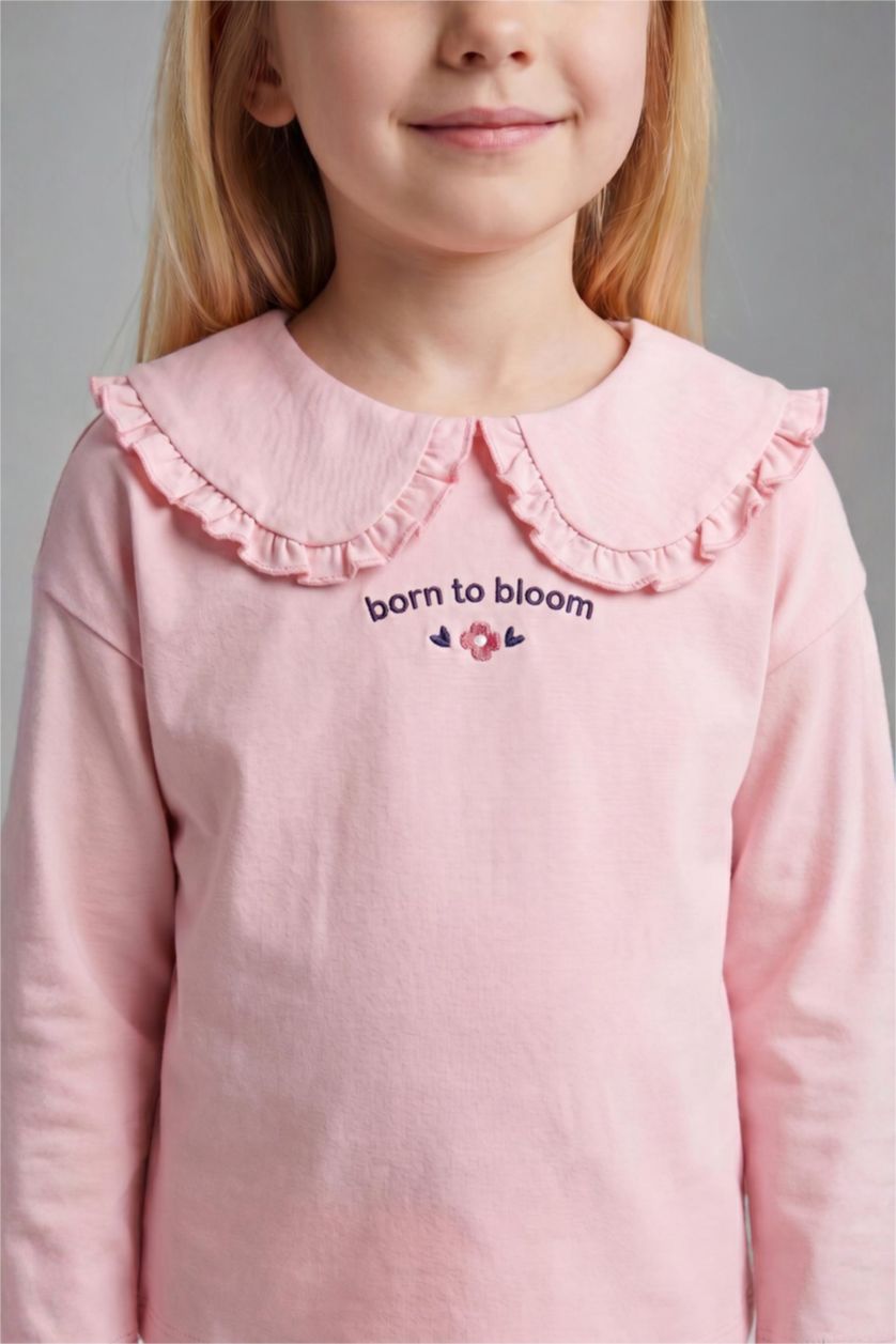 Kız Bebek Açık Pembe %100 Pamuk 2'li Açık Pembe Takım Kız Bebek