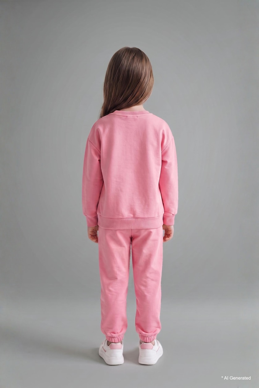 BABY GIRL Pink Baby Girl 100% Cotton Long Sleeve Top and Bottom 2-Piece Set