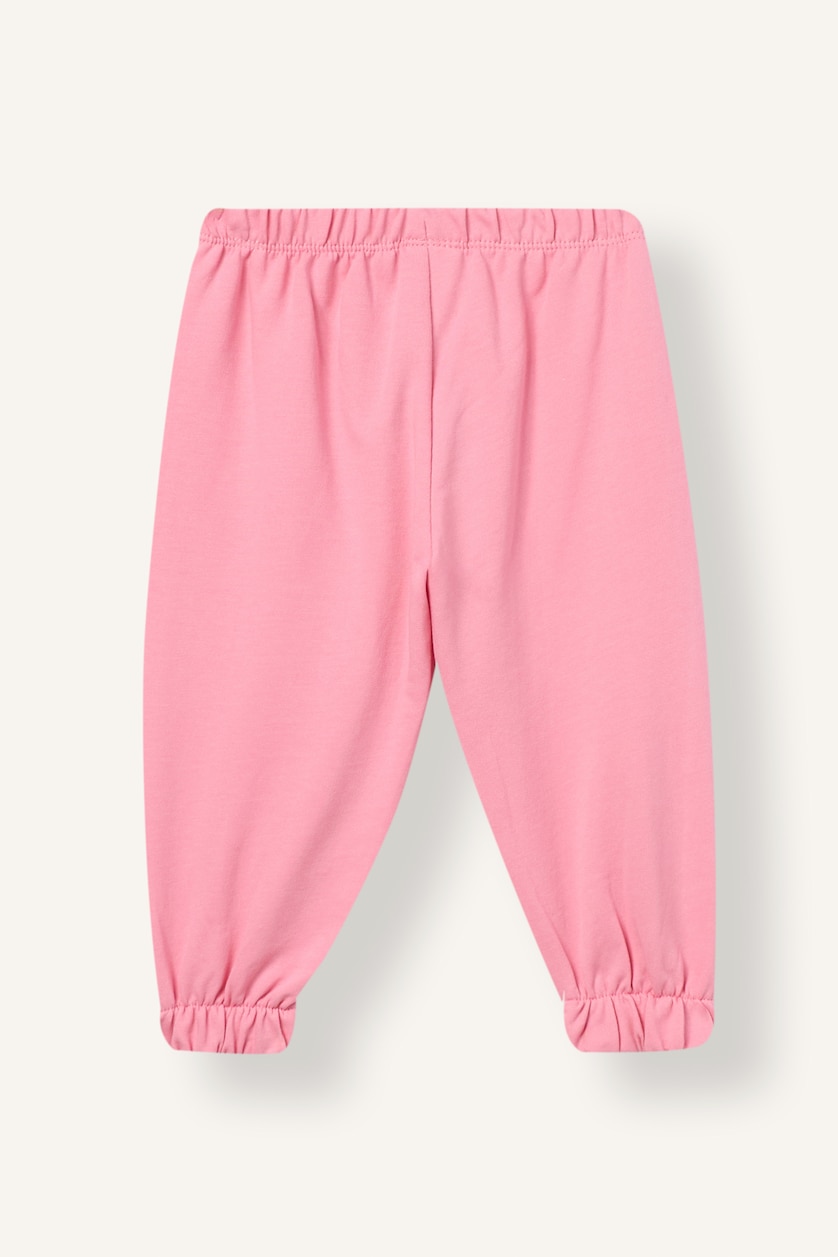 Baby Girls Pink Baby Girl 100% Cotton Long Sleeve Top and Bottom 2-Piece Set