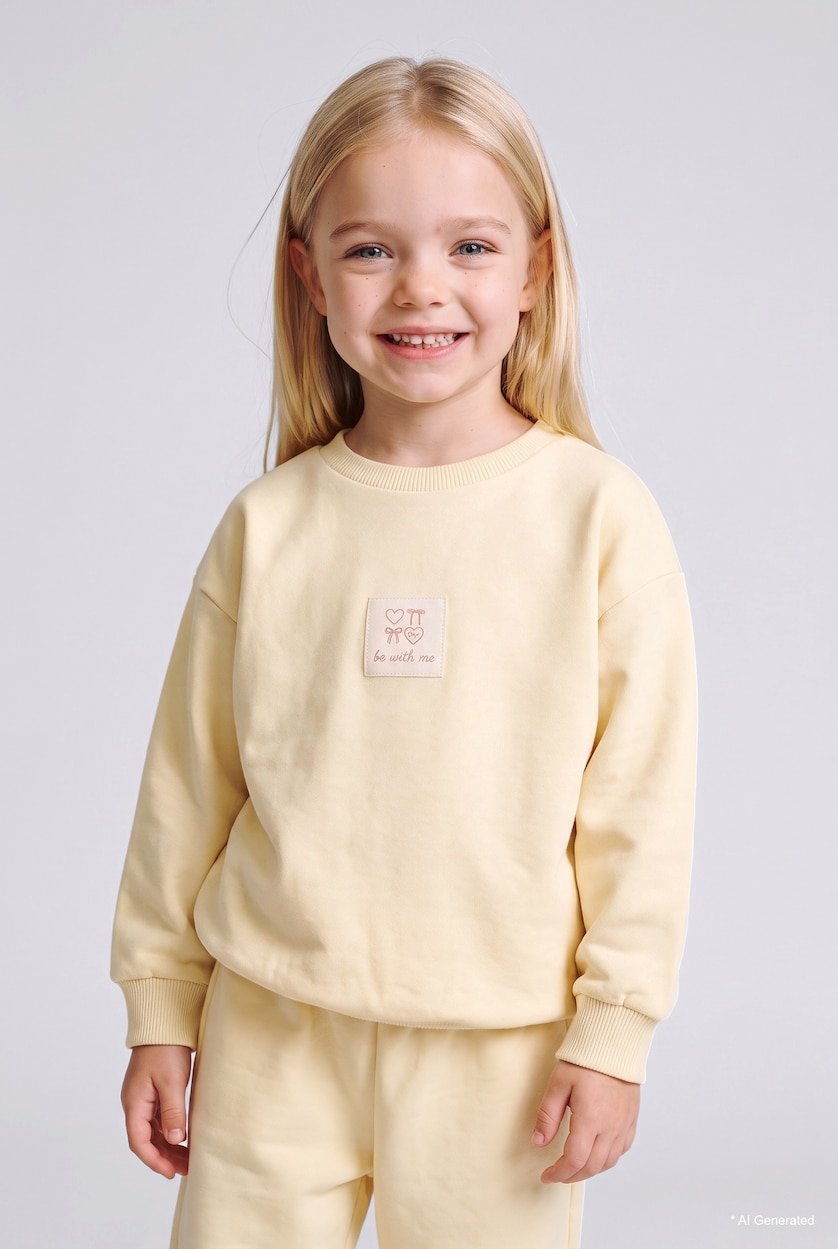 Baby Girls Light Yellow Baby Girl 100% Cotton Pyjama Set