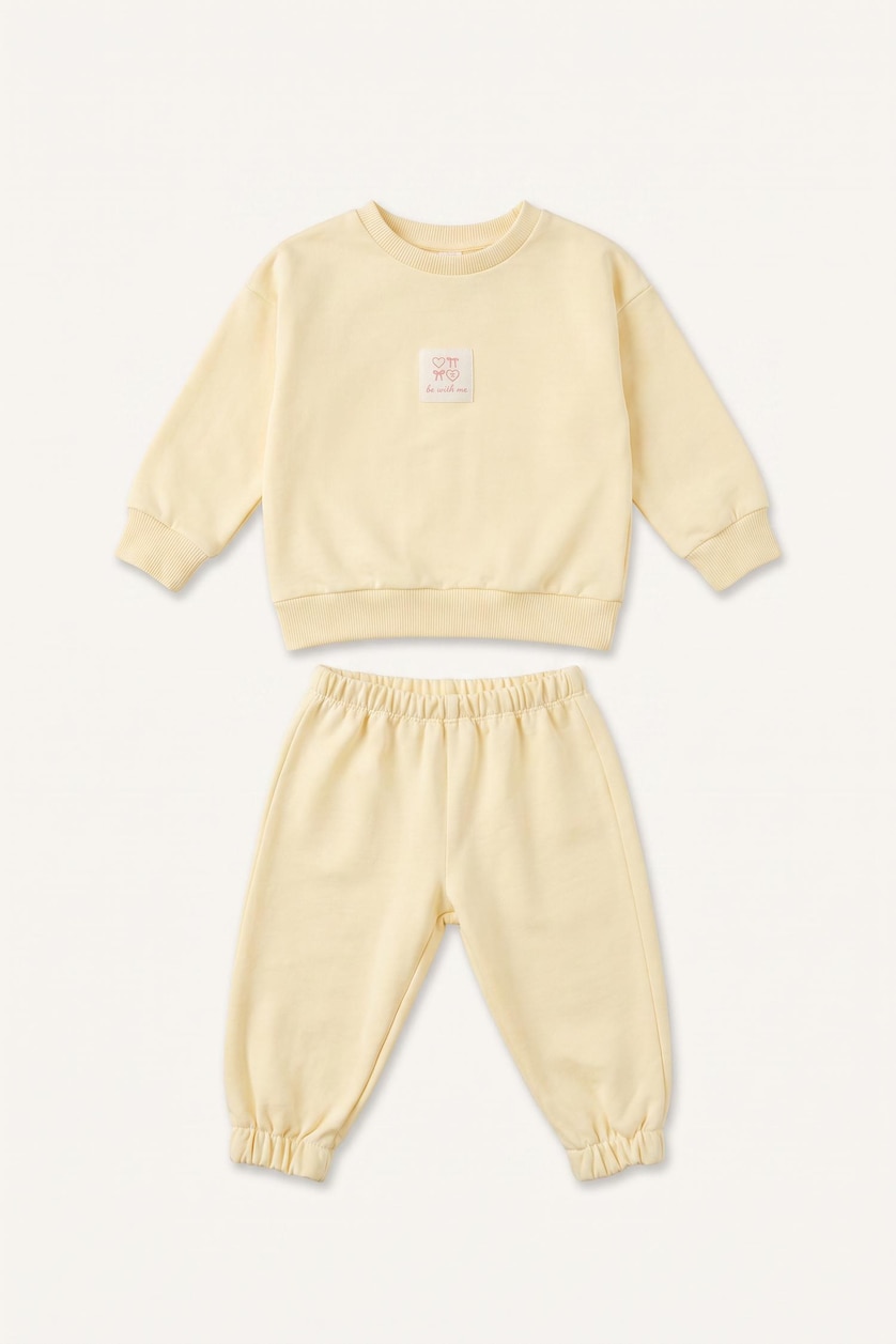 Baby Girls Light Yellow Baby Girl 100% Cotton Pyjama Set