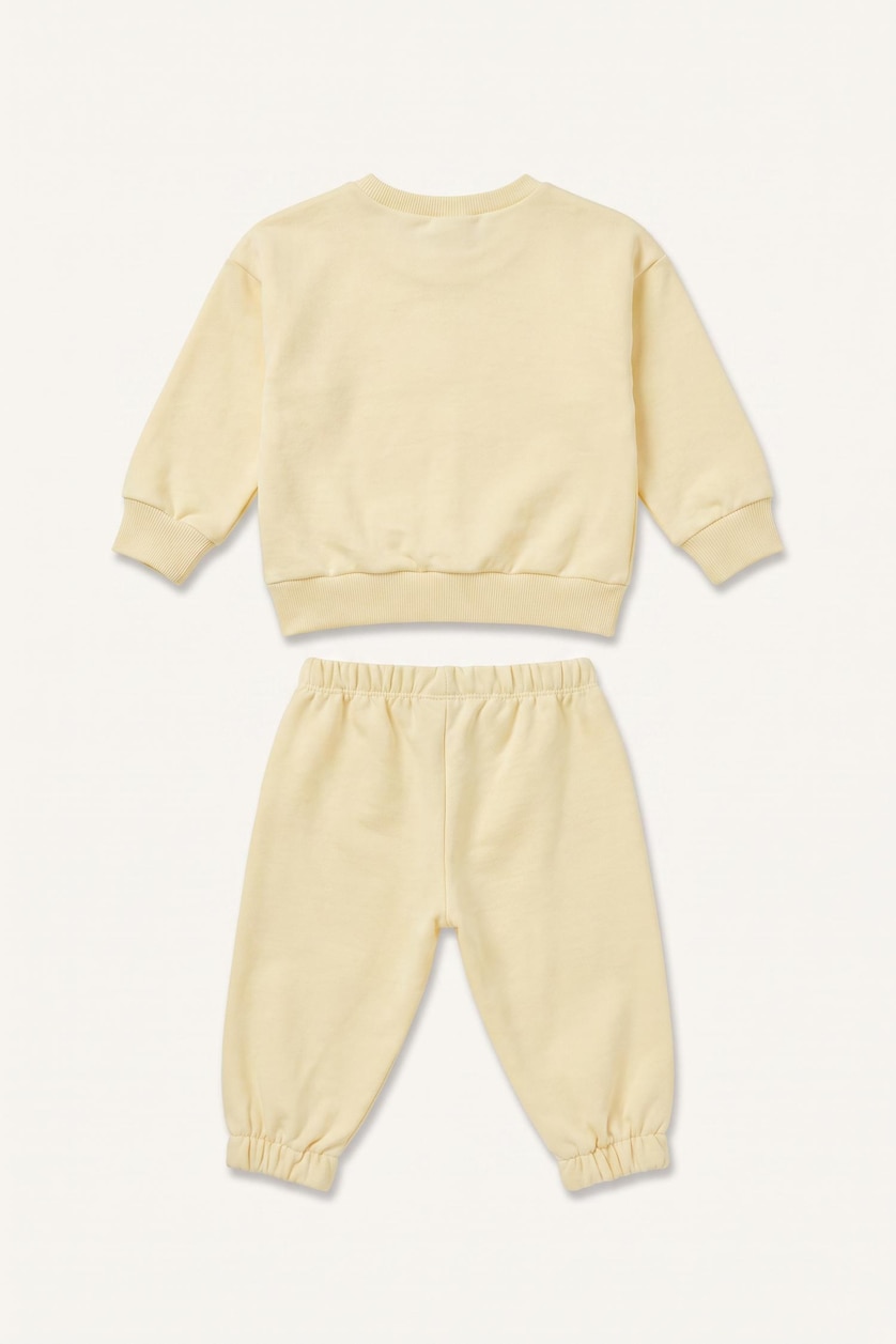 Baby Girls Light Yellow Baby Girl 100% Cotton Pyjama Set