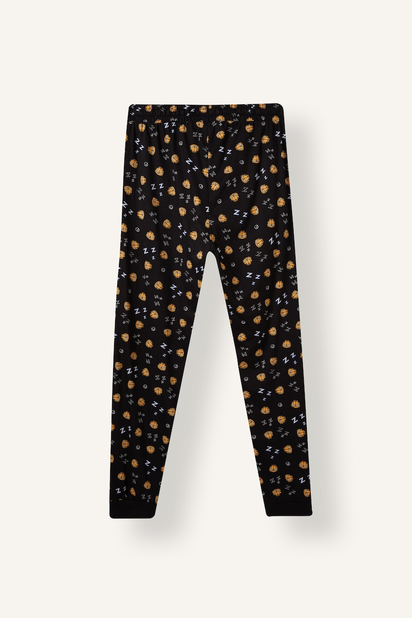 Erkek Siyah Baskılı New Regular Fit Pijama Takımı